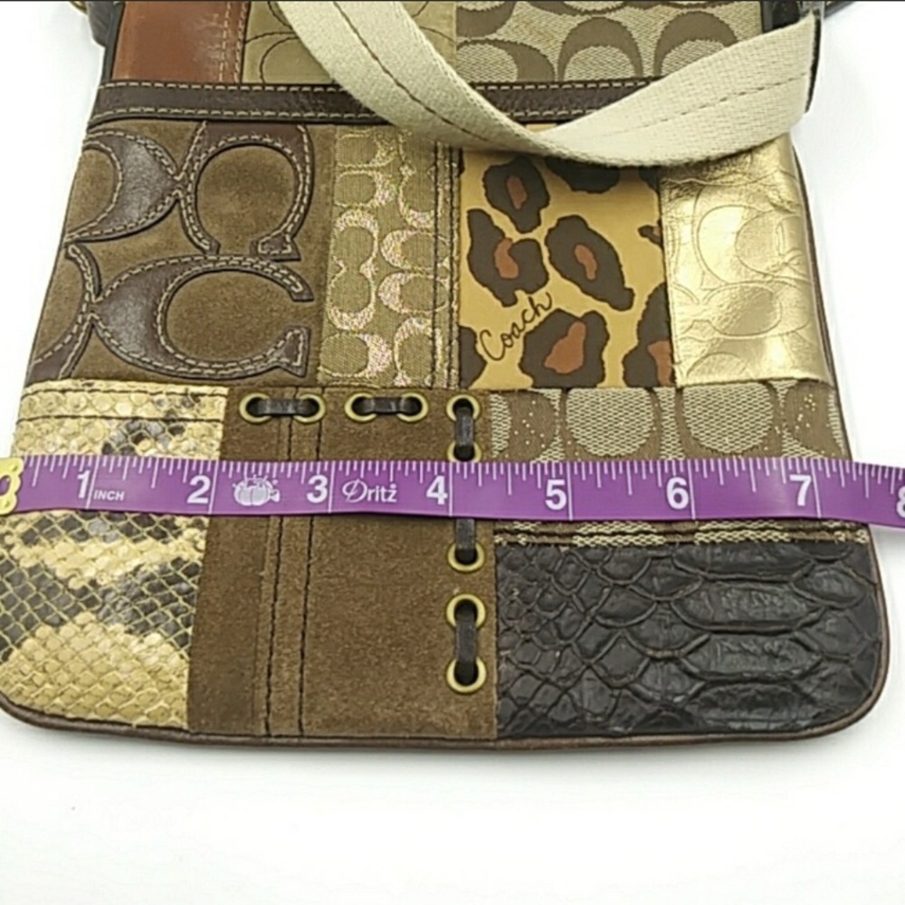 Coach Patchwork Design Adjustable Strap Crossbody… - image 6